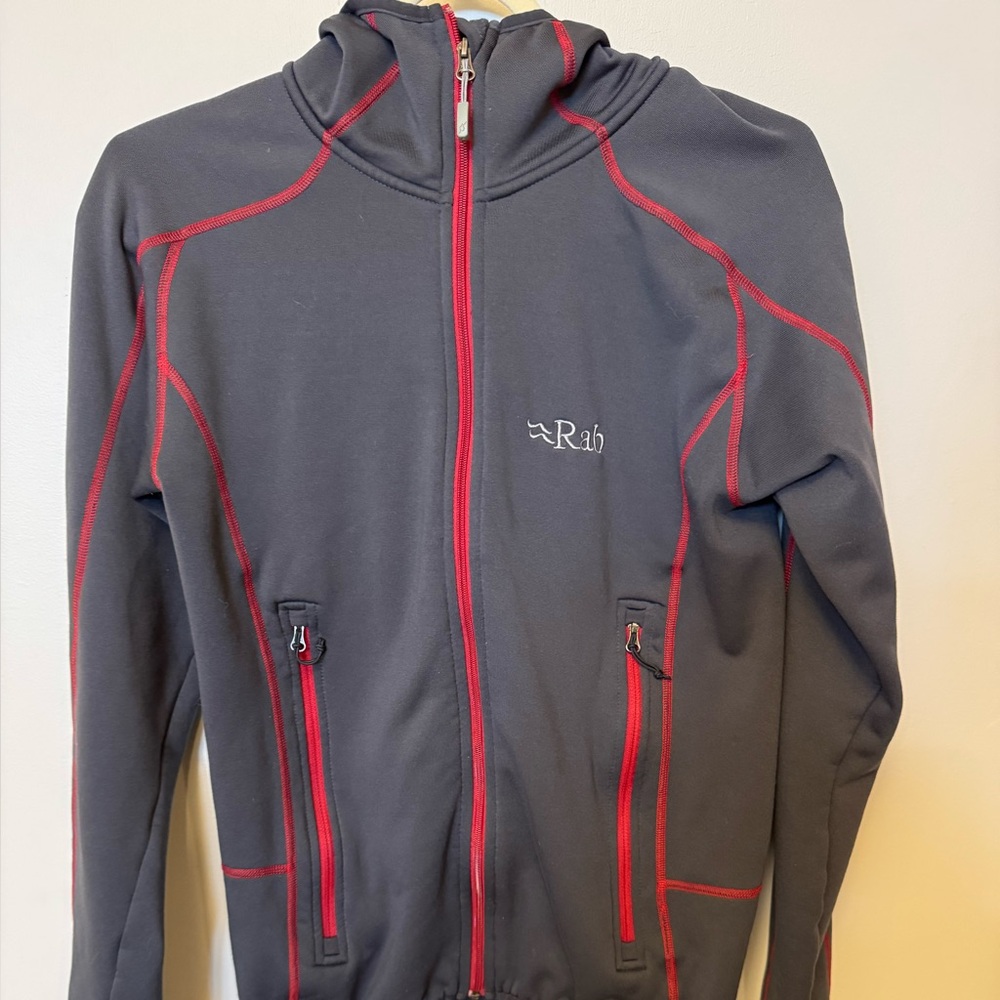 Rab Softshell Jacket Men’s XS | Gray with Red Stitching